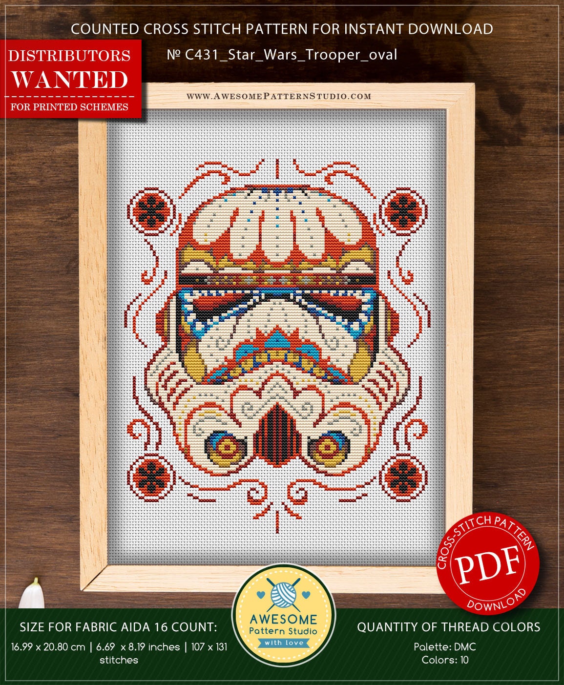 Star Trooper P431 Embroidery Cross Stitch PDF Pattern - Etsy