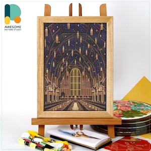 The Great Hall CS2488, Counted Cross Stitch Pattern KIT and PDF | Embroidery Pdf Pattern Download | Cross Stitch Kits | How To Cross Stitch