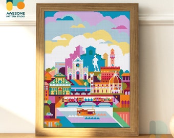 Florence, Italy, Europe Diamond Painting Kit: Modern 5d Diamond Painting Art Sampler for Mosaic Kit Enthusiasts, DS153