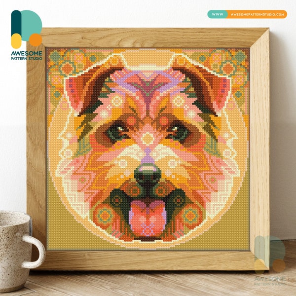 Mandala Norwich Terrier DS2132, Diamond Painting DIY KIT | Diamond Painting Kit | Diamond Art Kits For Adults | All Items Included