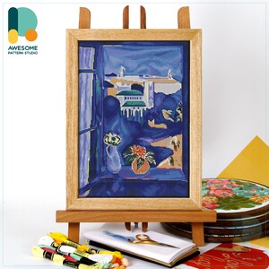 Window at Tangier Henri Matisse CS2342, Counted Cross Stitch Pattern KIT and PDF | Embroidery Pdf Pattern Download | Cross Stitch Kits