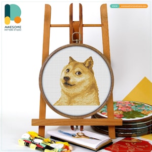 Doge Dog Cross Stitch Pattern and Kit - Funny Needlework Art for Modern Embroidery Enthusiasts, CS1661