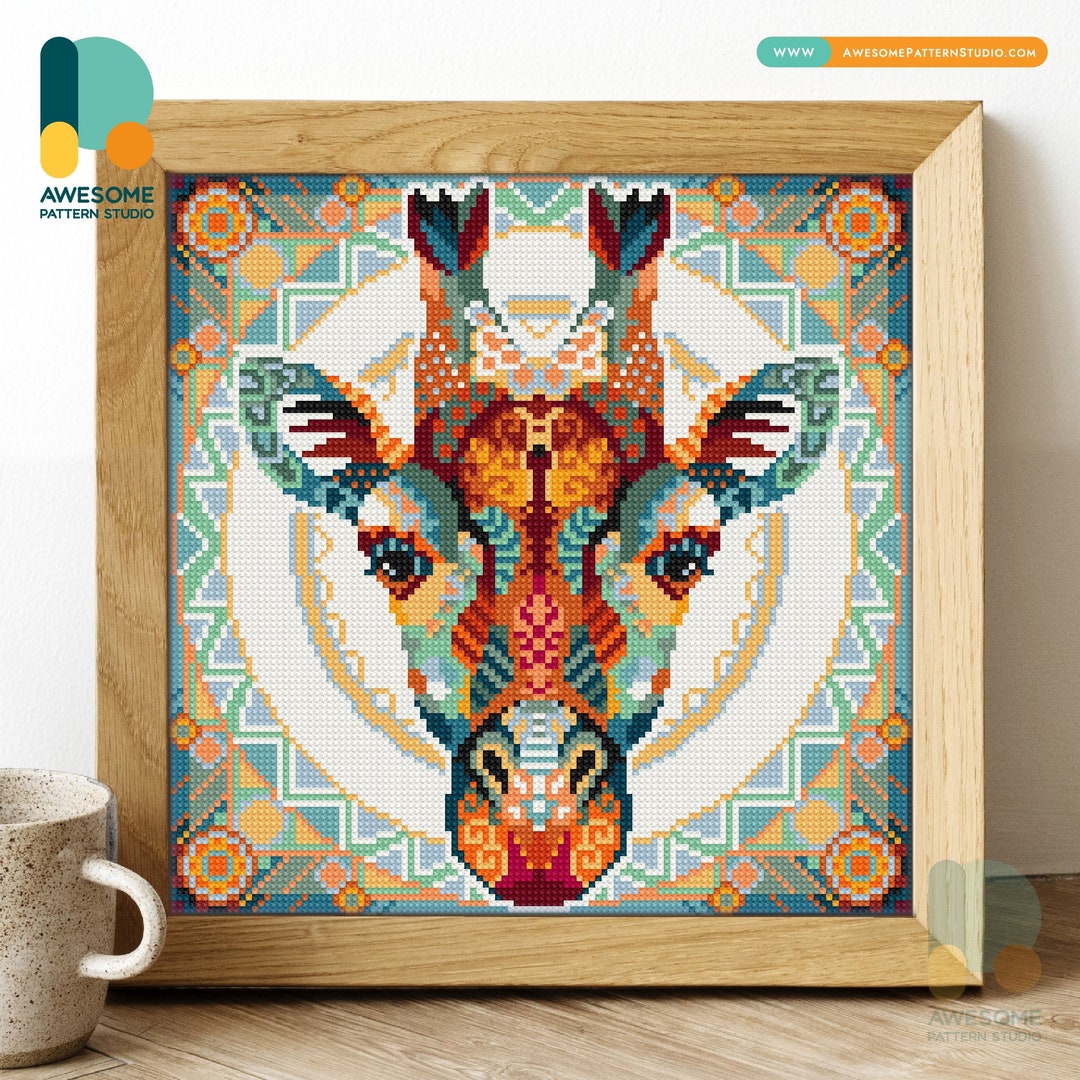 Beaudio Wildlife Series - Kits De Pintura De Diamantes Para Adultos, Jirafa Linda, Arte De Diamante 5D Redondo Para Decoración De Pared Del Hogar (11.8 X 15.7 Pulgadas