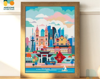 Qingdao, China, Asia Diamond Painting Kit: Modern 5d Diamond Painting Art Mosaic Kit Sampler, DS181