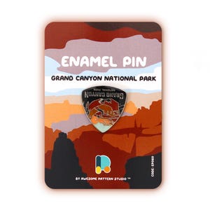 Enamel Pin - Grand Canyon National Park. Hard Enamel Pin, Enamel Pin Display, Pinback Button, Stick Pins,  Lapel Pin, Acrylic Pin