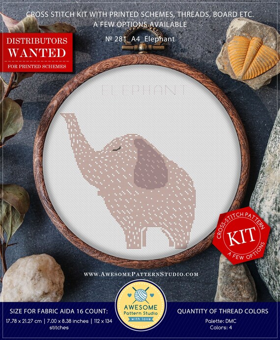 Needles Zion National Park Square K468 Counted Cross Stitch KIT#2 Embroidery Pattern Kit Fabrick and 4 Printed Color Schemes Inside Threads