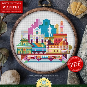 Florence #P153 Embroidery Cross Stitch PDF Pattern Download | Stitching | Embroidery Kits | Embroidery Designs | Embroidery Stitches