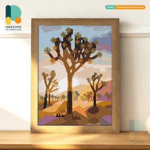 Kit de pintura de diamantes de Joshua Tree, California, EE. UU.: Pintura de diamantes moderna 5D para decoración del hogar, DS449