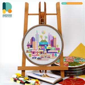 Cape Town, South Africa Cross Stitch Pattern and Kit - Modern Needlework Art and Embroidery Sampler, CS941