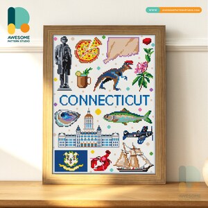 Collezione Connecticut DS1883, KIT fai da te per pittura diamante / Kit pittura diamante / Kit arte diamante per adulti / Tutti gli articoli inclusi