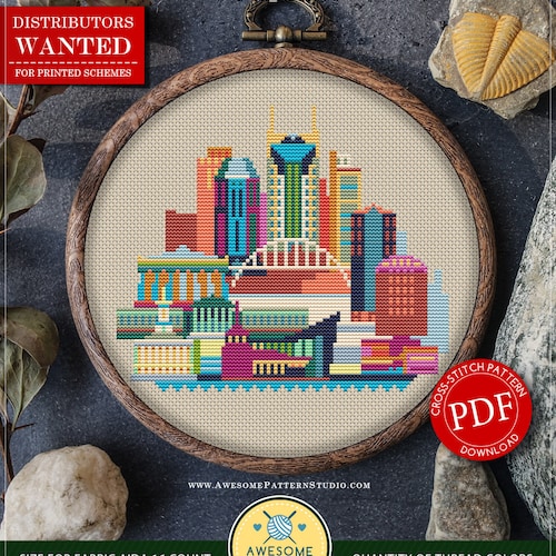 Nashville P103 Cross Stitch Embroidery Pattern Download Etsy