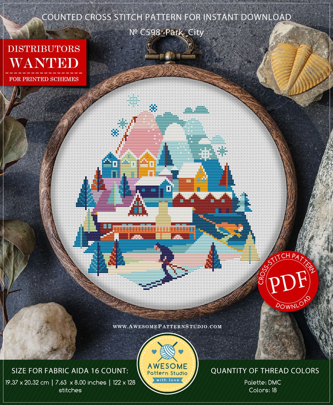 Kitchen cross stitch pattern Measurement conversion chart needlepoint