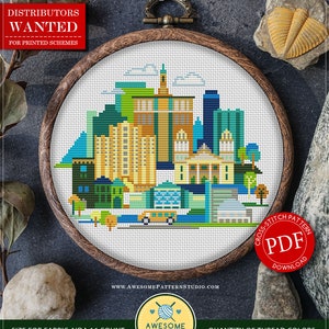 San José, California #P948 Patrón de punto de cruz Descarga de patrones de punto de cruz Costura / Mundo del punto de cruz / Diseños de punto de cruz