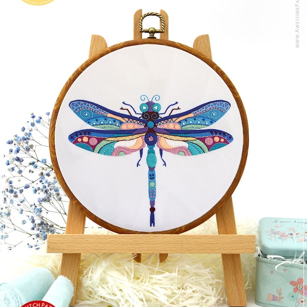 Dragonfly Embroidery Kit Etsy