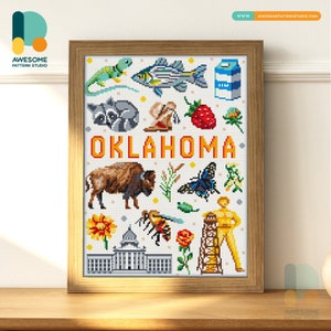 Collezione Oklahoma DS1862, KIT fai da te per pittura diamante / Kit pittura diamante / Kit arte diamante per adulti / Kit punti diamante 5D trapano completo