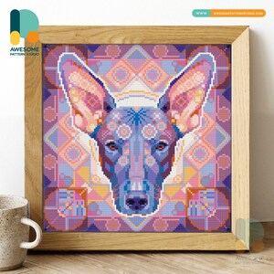 Mandala Xoloitzcuintli DS2172, KIT fai da te per pittura diamante / Kit pittura diamante / Kit arte diamante per adulti / Tutti gli articoli inclusi