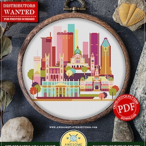 Montreal, Canada #P663 PDF Cross Stitch Pattern Embroidery Pattern Download Cross Stitch | Cross Stitch World | Cross Stitch Designs