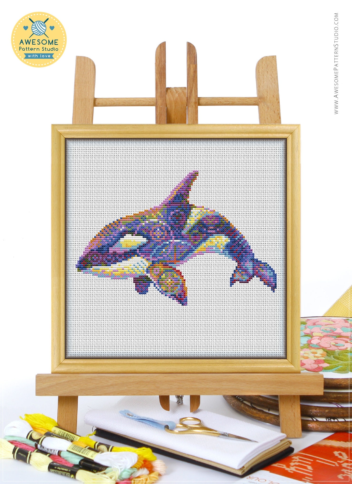 Orca CS1301 Counted Cross Stitch Pattern KIT and PDF - Etsy