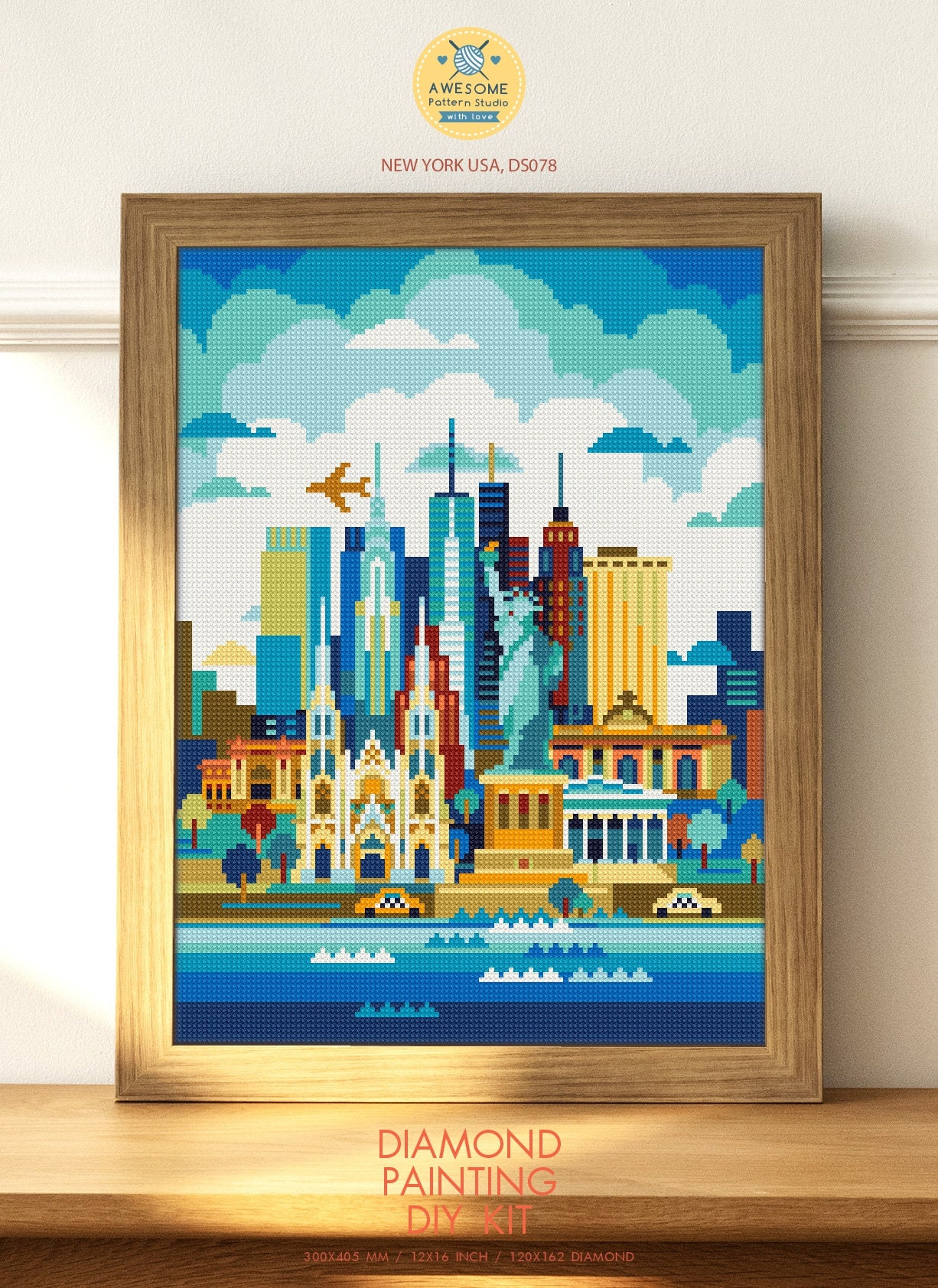 New York USA DS078 Diamond Painting DIY KIT Full Diamond Etsy