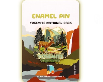 Pin esmaltado - Parque Nacional Yosemite. Pin de esmalte duro, expositor de pines esmaltados, botón con broche, alfileres, pin de solapa, pin acrílico, EP065
