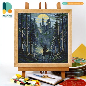 The Forbidden Forest CS2481, Counted Cross Stitch Pattern KIT and PDF | Embroidery Pdf Pattern Download | Cross Stitch Kits
