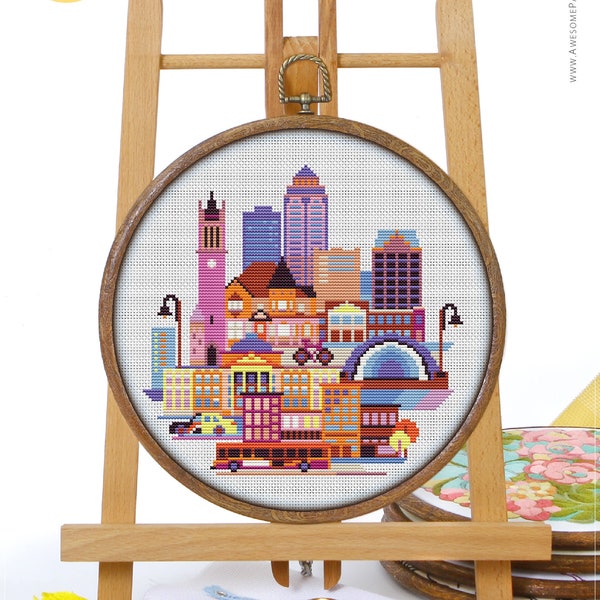 Iowa Cross Stitch Etsy