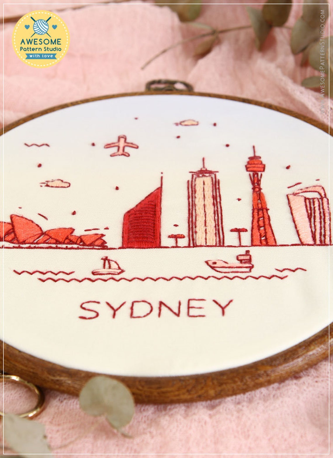 Sydney australia embroidery em105 embroidery nwcvq kit and  etsy Sydney australia embroidery em105 embroidery nwcvq kit and  etsy