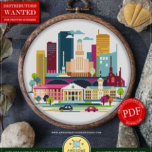 Buffalo, New York #P934 motif de point de croix motif de broderie téléchargement immédiat des motifs de point de croix | Le monde du point de croix | Croix