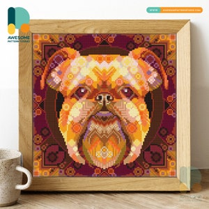 Mandala Grifone di Bruxelles DS2107, KIT fai da te per pittura diamante / Kit pittura diamante / Kit arte diamante per adulti / Tutti gli articoli inclusi