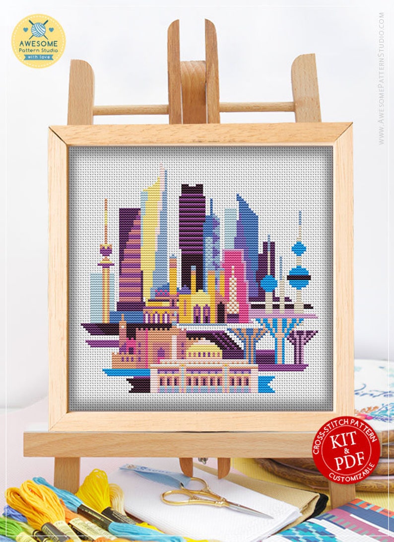 Kuwait CS936 Counted Cross Stitch Pattern KIT and PDF Etsy
