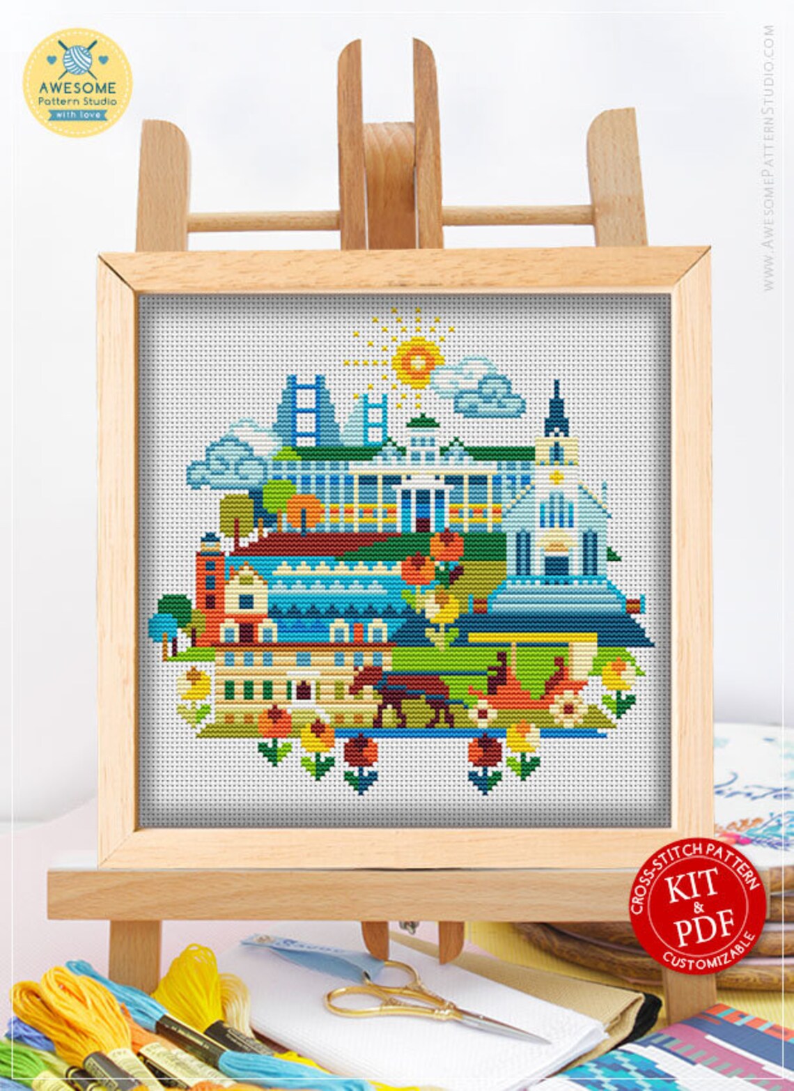 Mackinac Island Michigan CS1092 Counted Cross Stitch Pattern Etsy