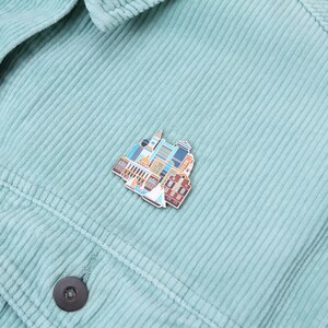 Boston, USA Enamel Pin – Hard Enamel City Lapel Pin, Travel Souvenir Brooch, Historic Landmark Jewelry, Gift for Travelers EP021 image 9