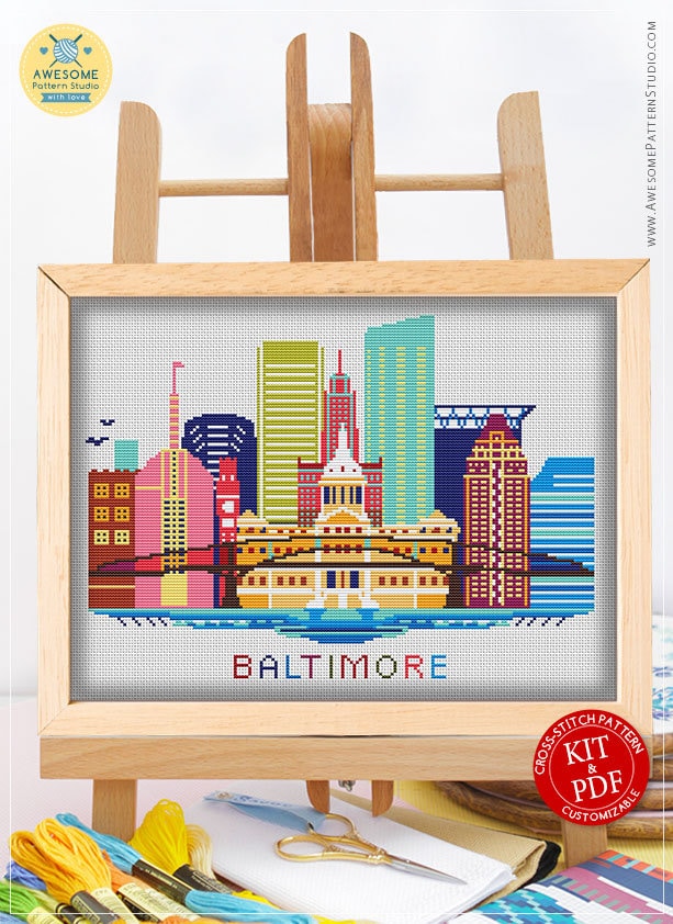 A3 Baltimore color CS380 Counted Cross Stitch Pattern KIT and Etsy