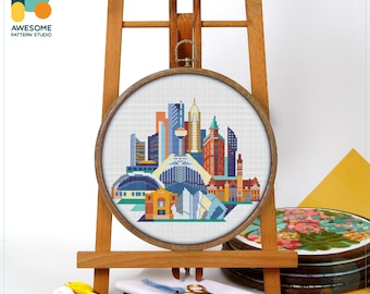 Toronto CS164, Counted Cross Stitch Pattern KIT and PDF | Embroidery Stitches | Cross Stitch Embroidery | Pattern Instant Download