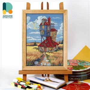 The Burrow CS2494, Counted Cross Stitch Pattern KIT and PDF | Embroidery Pdf Pattern Download | Cross Stitch Kits | How To Cross Stitch