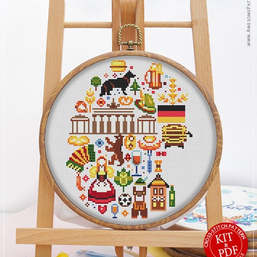 Kitchen cross stitch pattern Measurement conversion chart needlepoint