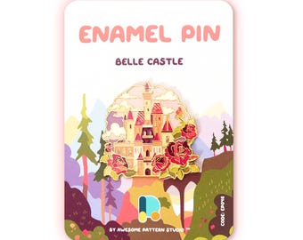 Emaille Pin - Belle Castle. Hard Enamel Pin, Emaille Pin, Pinback Button, Stick Pins, Anstecknadel, Acryl Pin, EP046