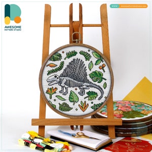 Dimetrodon CS2095, Counted Cross Stitch Pattern KIT and PDF | Embroidery Pdf Pattern Download | Cross Stitch Kits | How To Cross Stitch