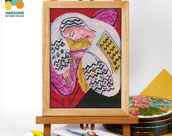 The Dream Henri Matisse Cross Stitch Pattern and Kit - Modern Cross Stitch Needlework Art, CS2320