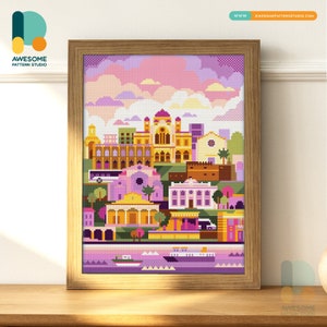 Heraklion Grecia DS1946, KIT fai da te per pittura diamante / Kit pittura diamante / Kit arte diamante per adulti / Kit punti diamante 5D trapano completo