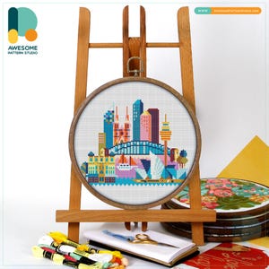 Sydney, Australia, Oceania Cross Stitch Pattern and Kit: Modern Cross Stitch, Needlework Art for All Skill Levels, CS162
