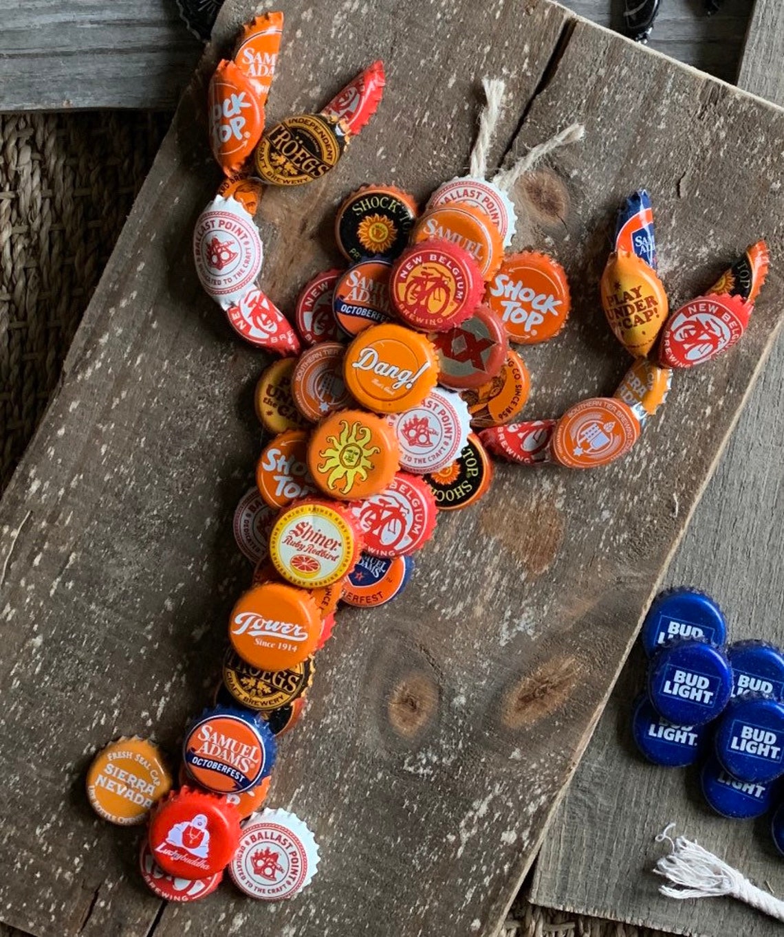 Colored Bottle Cap Lobster Etsy