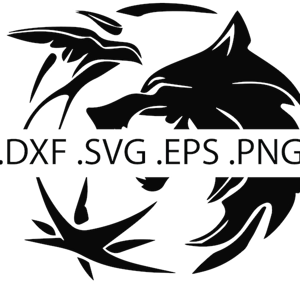 Witcher Logo - Medallion Symbols - Digital Download, Instant Download, svg, dxf, eps & png files included!