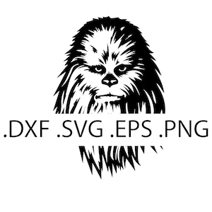 Chewbacca - Star Wars - Download digitale, download immediato, file svg, dxf, eps e png inclusi!