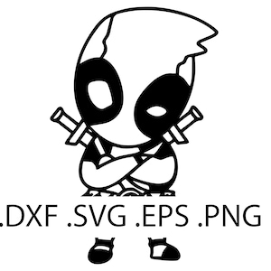 Deadpool Cartoon Arms Crossed - Deadpool - Digital Download, Instant Download, svg, dxf, eps & png files included!