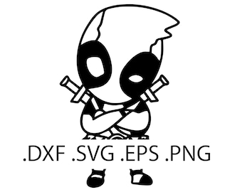 Deadpool Cartoon Arms Crossed - Deadpool - Digital Download, Instant Download, svg, dxf, eps & png files included!