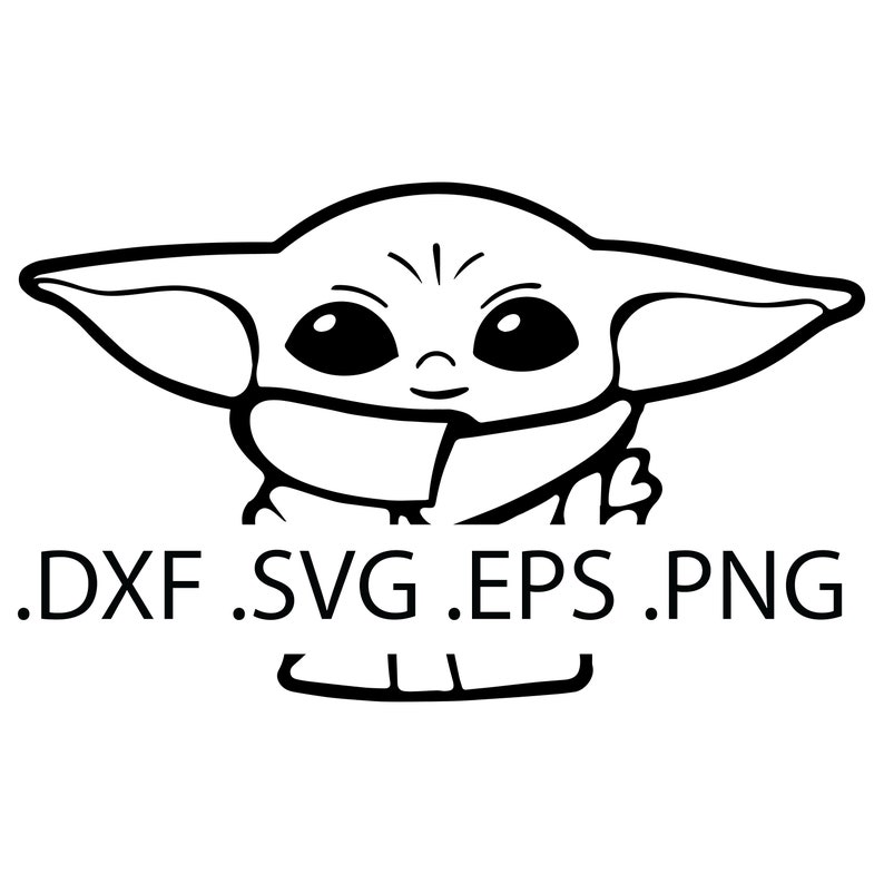 Grogu, Baby Yoda, The Child Using The Force Star Wars Digital Download, Instant Download, svg, dxf, eps & png files included image 1