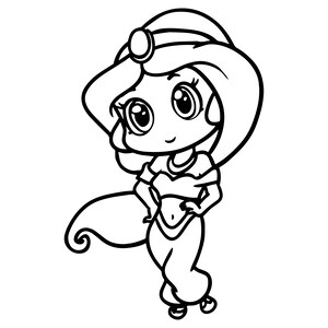 Chibi Princess Jasmine - Aladdin - Digital Download, Instant Download ...