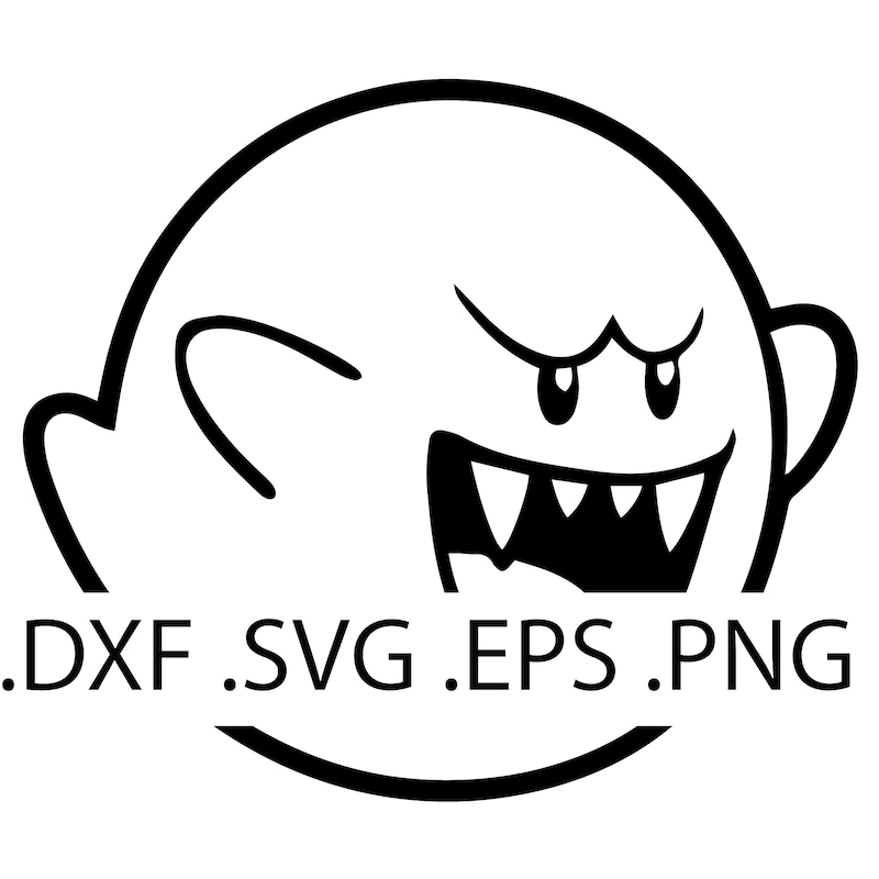 Super Mario King Boo Svg - Etsy