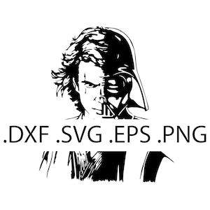 Anakin Skywalker Darth Vader Collaboration - Star Wars - Digital Download, Sofort Download, svg, dxf, eps & png Dateien enthalten!